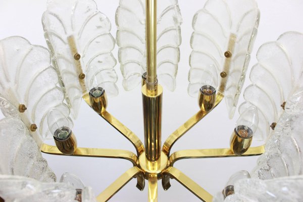 Murano Glass Leaf Chandelier by Carl Fagerlund for Orrefors, 1960-UGR-1086356