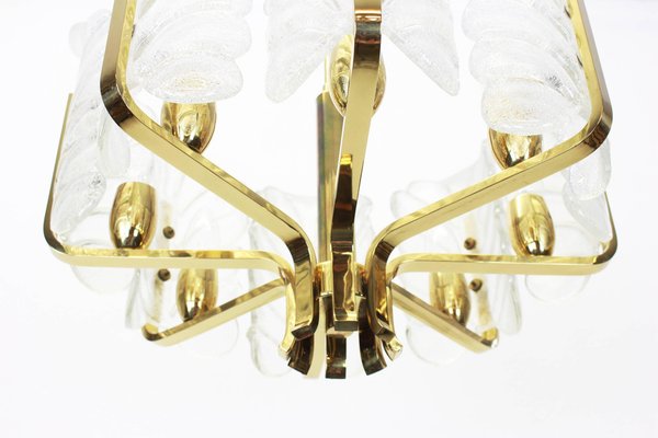 Murano Glass Leaf Chandelier by Carl Fagerlund for Orrefors, 1960-UGR-1086356