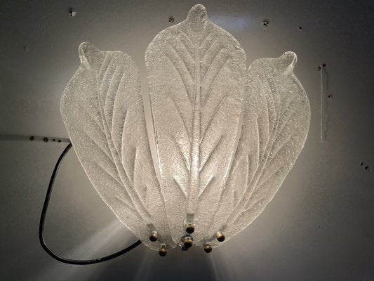 Murano Glass Leaf Sconces, Set of 2-JJC-1309745