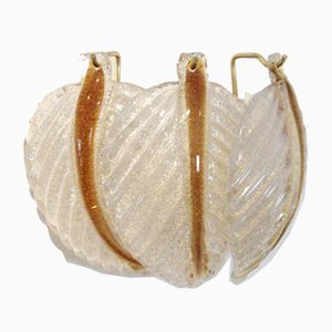 Murano Glass Leaf Wall Light from A.V Mazzega, 1970s-MO-691209