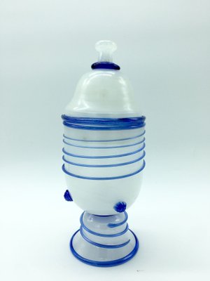 Murano Glass Lidded Vase, 1960s-YUW-690194