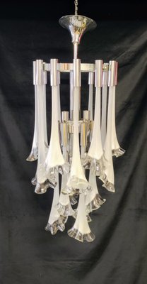 Murano Glass Lily Chandelier, 1970s-INI-2021854