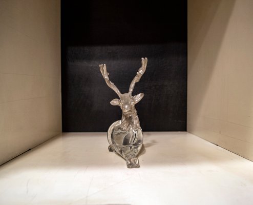 Murano Glass & Metal Deer, Italy, 1970s-VCV-1112618