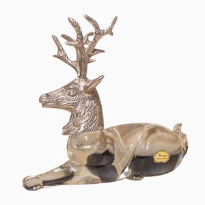 Murano Glass & Metal Deer, Italy, 1970s-VCV-1112618