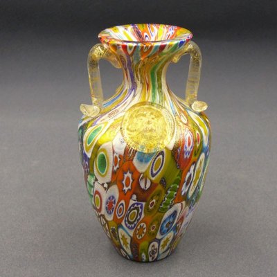 Murano Glass MIllefiori Vase by Gambaro & Poggi, Italy-WK-1029400