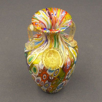 Murano Glass MIllefiori Vase by Gambaro & Poggi, Italy-WK-1029400