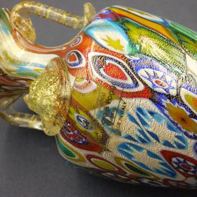 Murano Glass MIllefiori Vase by Gambaro & Poggi, Italy-WK-1029400