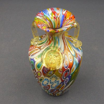 Murano Glass MIllefiori Vase by Gambaro & Poggi, Italy-WK-1029400