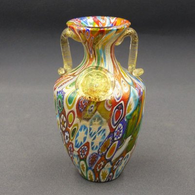 Murano Glass MIllefiori Vase by Gambaro & Poggi, Italy-WK-1029400