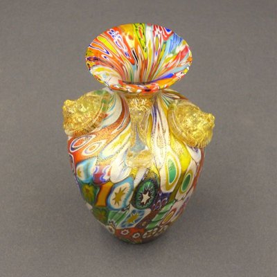 Murano Glass MIllefiori Vase by Gambaro & Poggi, Italy-WK-1029400