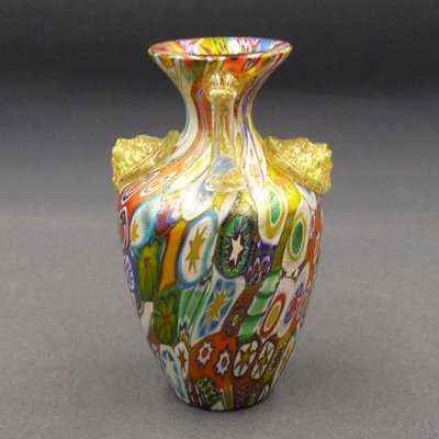 Murano Glass MIllefiori Vase by Gambaro & Poggi, Italy-WK-1029400