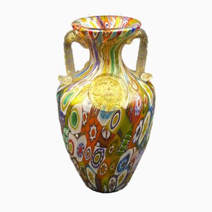 Murano Glass MIllefiori Vase by Gambaro & Poggi, Italy-WK-1029400