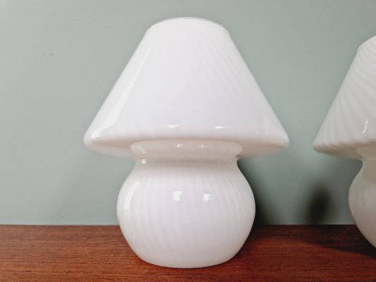 Murano Glass Mushroom Lamps, 1970s, Set of 2-FAX-1731523