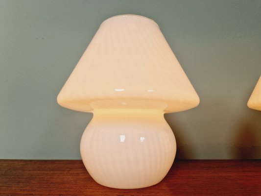 Murano Glass Mushroom Lamps, 1970s, Set of 2-FAX-1731523