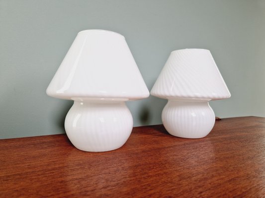 Murano Glass Mushroom Lamps, 1970s, Set of 2-FAX-1731523