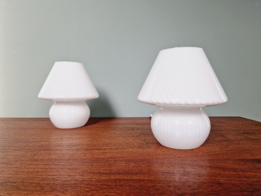 Murano Glass Mushroom Lamps, 1970s, Set of 2-FAX-1731523