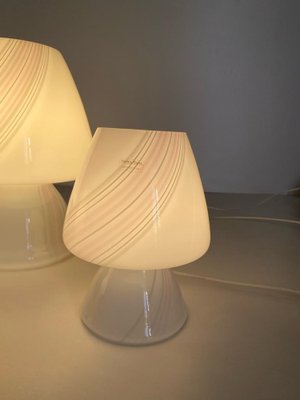 Murano Glass Mushroom Lamps, Italy, 1970s, Set of 3-TOI-1806953