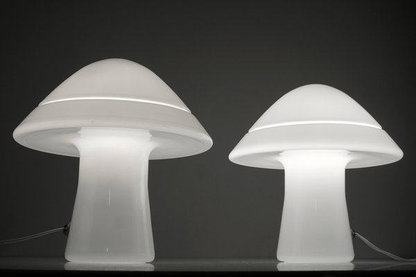 Murano Glass Mushroom Table Lamps by Guido De Majo for Res Murano, Italy, Set of 2-LBS-1378508