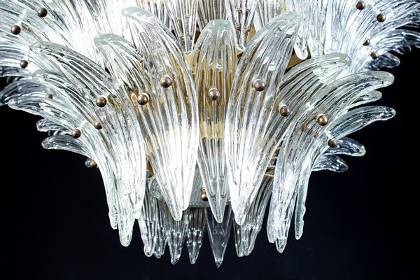 Murano Glass Palmette Chandeliers, 1970s, Set of 2-MBH-1032520