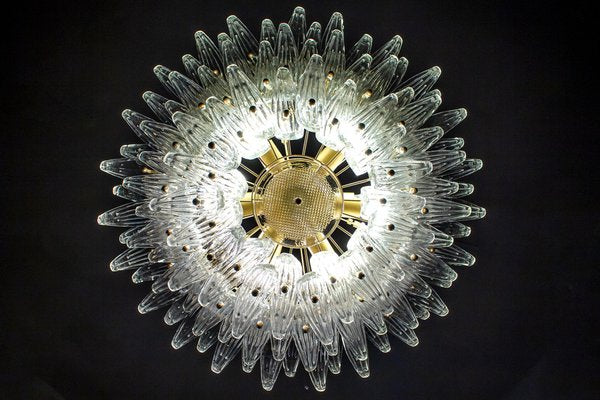 Murano Glass Palmette Chandeliers, 1970s, Set of 2-MBH-1032520