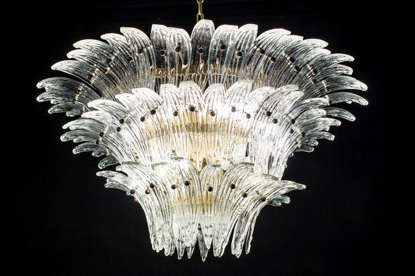 Murano Glass Palmette Chandeliers, 1970s, Set of 2-MBH-1032520