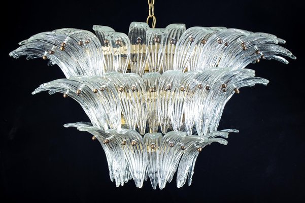 Murano Glass Palmette Chandeliers, 1970s, Set of 2-MBH-1032520