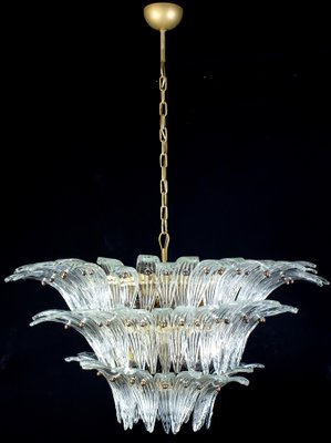 Murano Glass Palmette Chandeliers, 1970s, Set of 2-MBH-1032520