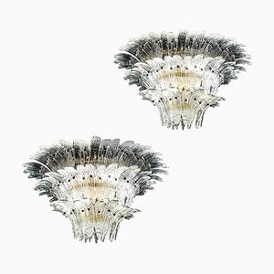 Murano Glass Palmette Chandeliers, 1970s, Set of 2-MBH-1032520