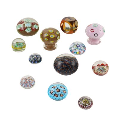 Murano Glass Paperweights, Set of 12-VMM-1352401