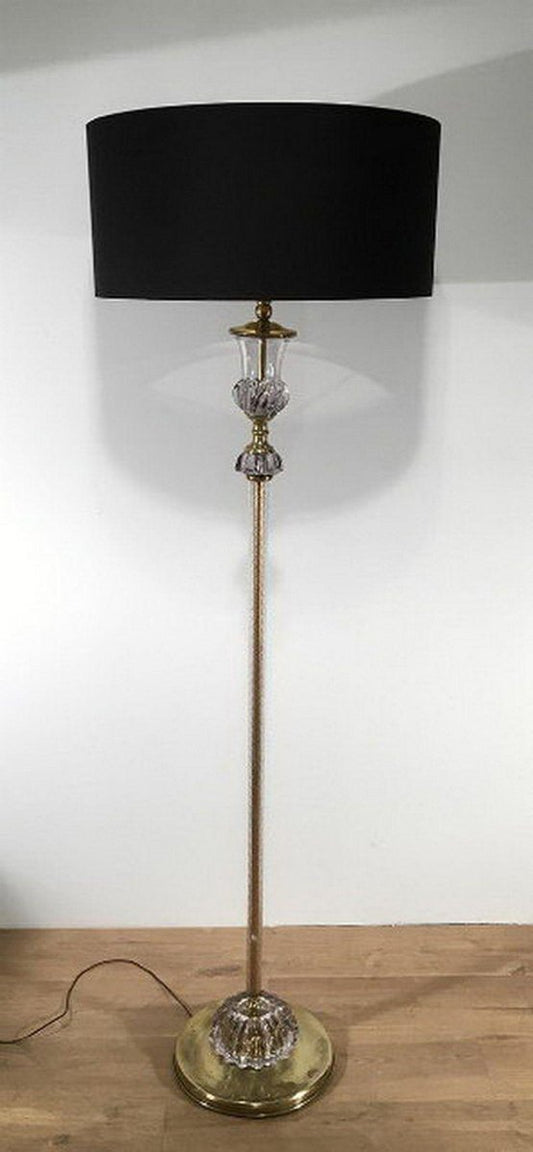 Murano Glass Parquet Floor Lamp attributed to Barovier & Toso, 1940s