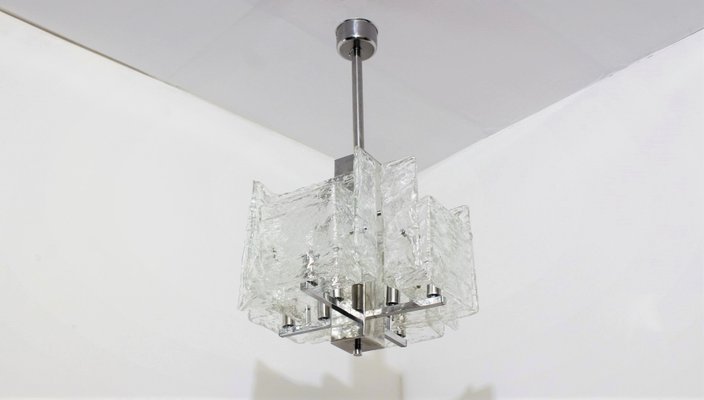 Murano Glass Pendant Chandelier from Mazzega, 1970s-ZQ-985207