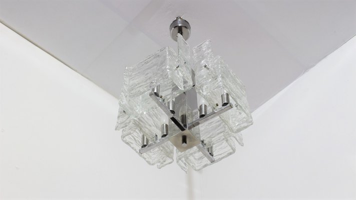 Murano Glass Pendant Chandelier from Mazzega, 1970s-ZQ-985207