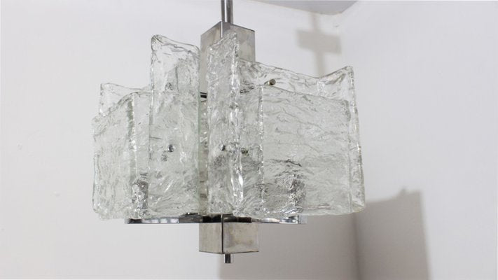 Murano Glass Pendant Chandelier from Mazzega, 1970s-ZQ-985207