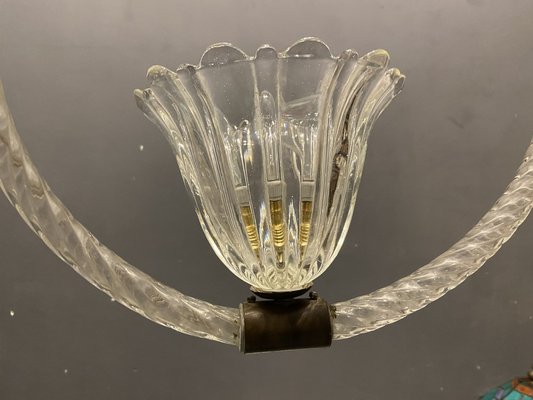 Murano Glass Pendant Light by Ercole Barovier, 1940s-JJC-1700264