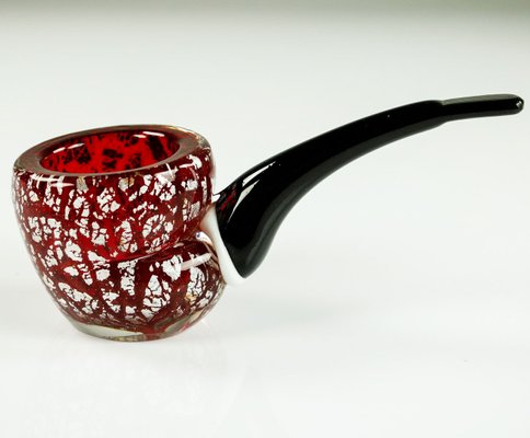 Murano Glass Pipe-Shaped Ashtray-FUP-1062689