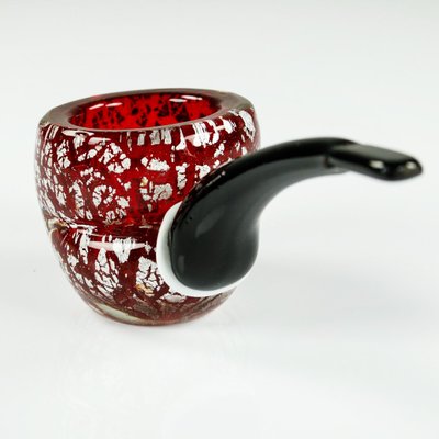 Murano Glass Pipe-Shaped Ashtray-FUP-1062689