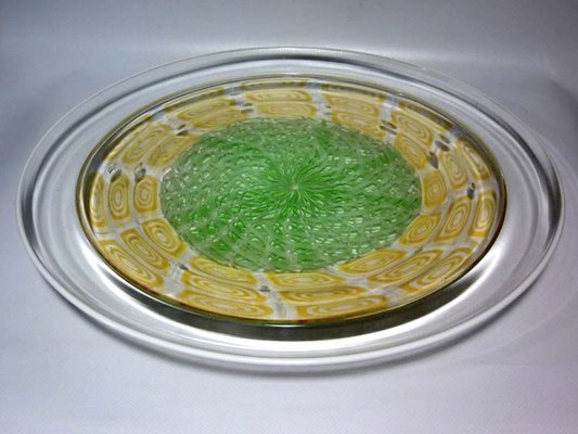 Murano Glass Plate by Paolo Crepax, 1980s-GKB-555743