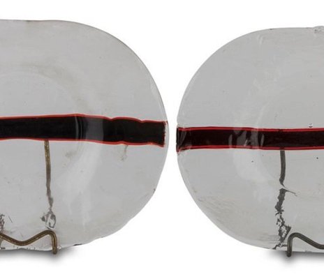 Murano Glass Plates from Aureliano Toso, 1970s, Set of 2-ZCI-752310