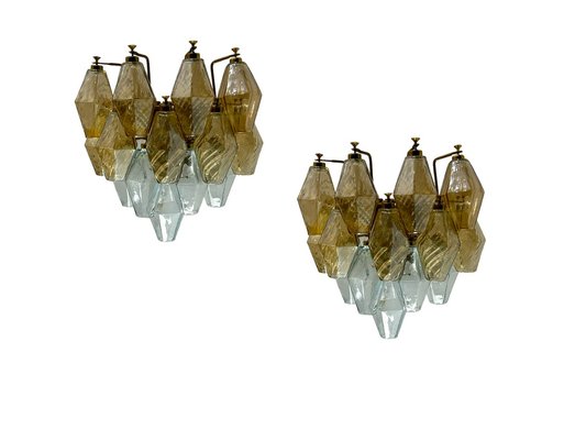 Murano Glass Polygon Sconces, 1970s, Set of 2-JJC-1804063