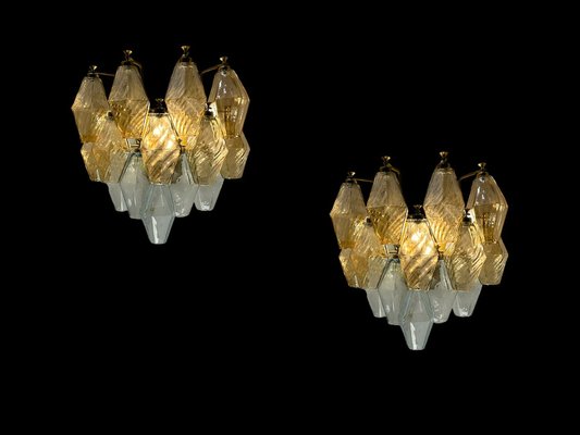 Murano Glass Polygon Sconces, 1970s, Set of 2-JJC-1804063