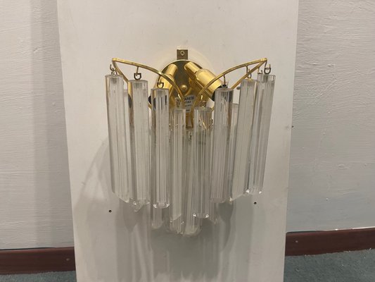 Murano Glass Prism Sconces by Paolo Venini for Novaresi, 1980s, Set of 2-JJC-1817887