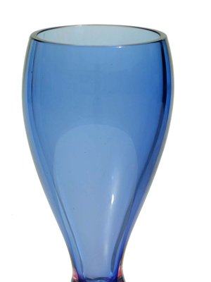 Murano Glass Purple Blue Pink Vase by Flavio Poli Seguso Sommerso, 1960s-KGD-2018470