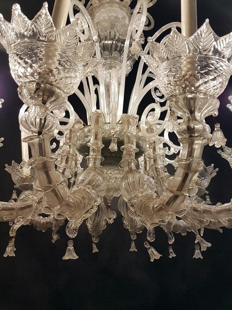 Murano Glass Rezzonico Chandelier, 1980s