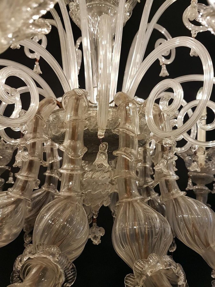 Murano Glass Rezzonico Chandelier, 1980s