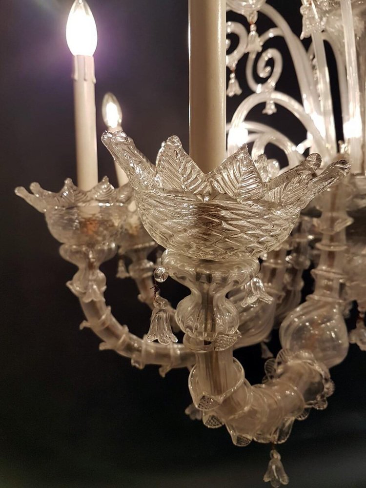 Murano Glass Rezzonico Chandelier, 1980s