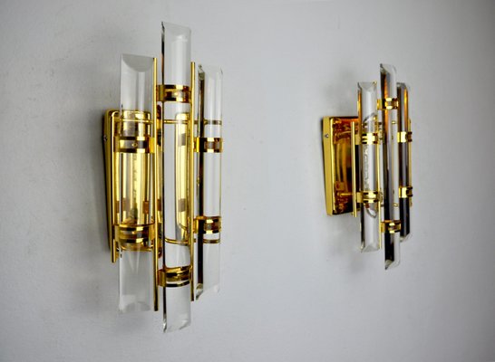 Murano Glass Sconces by Paolo Venini, Italy, 1970s, Set of 2-EJE-1373618