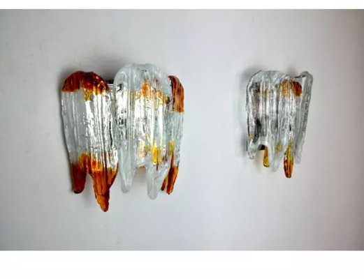 Murano Glass Sconces, Italy, 1960s, Set of 2-EJE-1373491