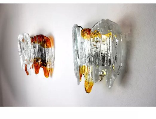 Murano Glass Sconces, Italy, 1960s, Set of 2-EJE-1373491