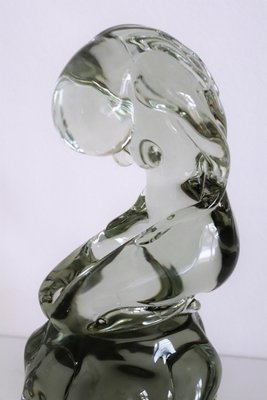 Murano Glass Sculpture of Bowed Woman by Pino Signoretto, Italy, 1980s-VNE-966047