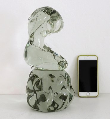 Murano Glass Sculpture of Bowed Woman by Pino Signoretto, Italy, 1980s-VNE-966047